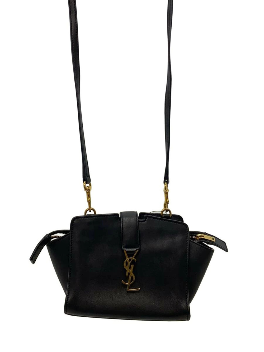 Saint Laurent Calfskin Monogram Toy Cabas bag black YSL Cassandre